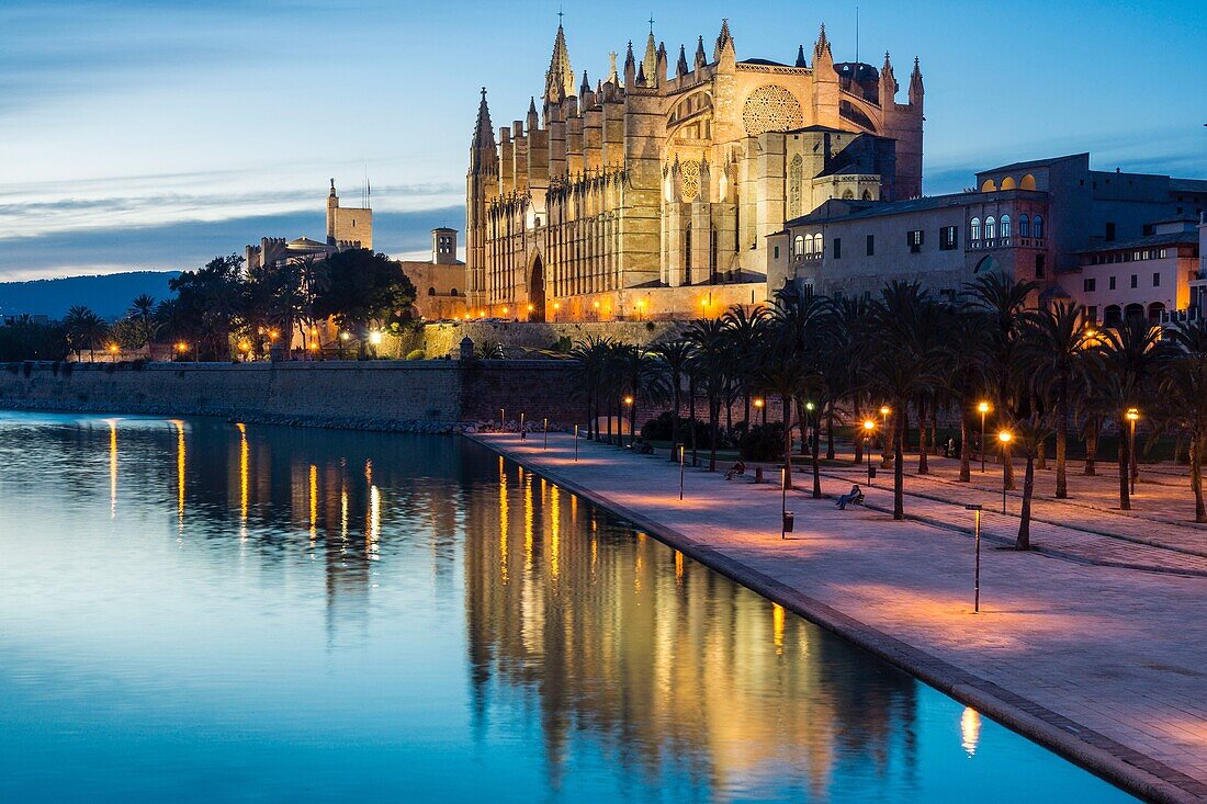 Catedral de Mallorca, Catedral-Basílica de Santa María , siglo XIV, Monumento Histórico-artístico, Palma de Mallorca ,Mallorca, balearic islands, spain, europe.
