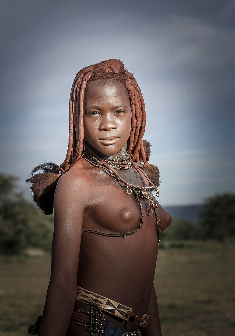 Himba woman, Opuwo, Kaokoland, Namibia