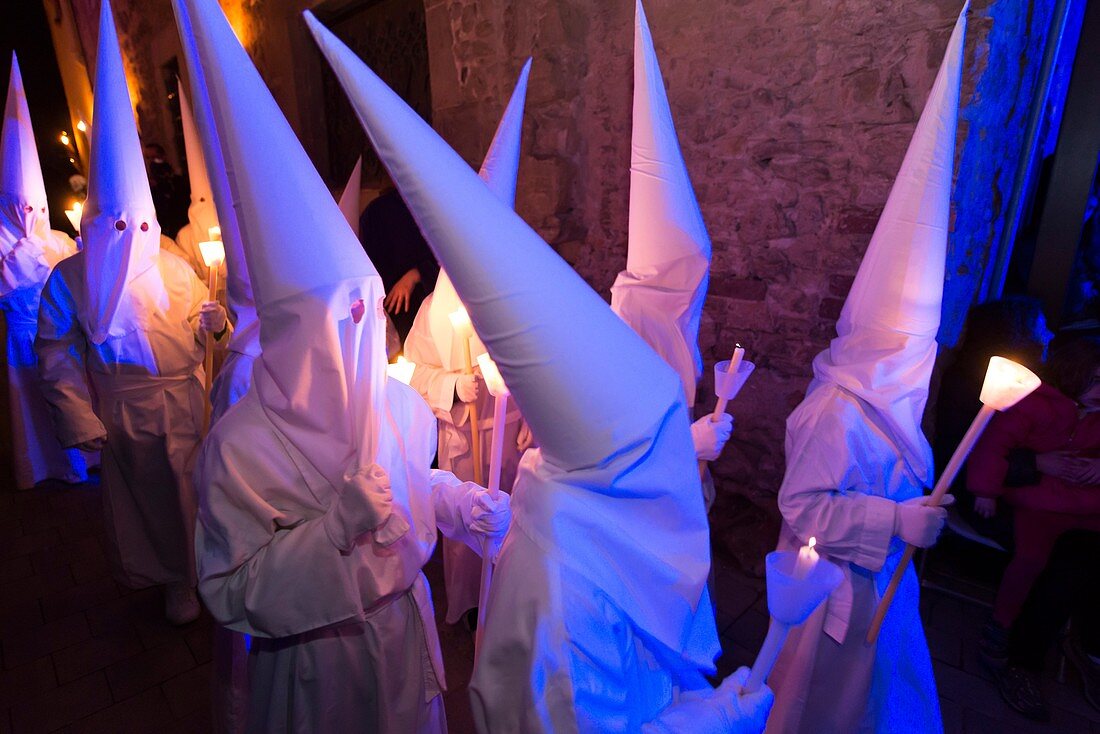 Actors from te village itself featuring the Dance of the Dead in Verges, Spain, one of the few such features surviving in Europe from the Middle Age.