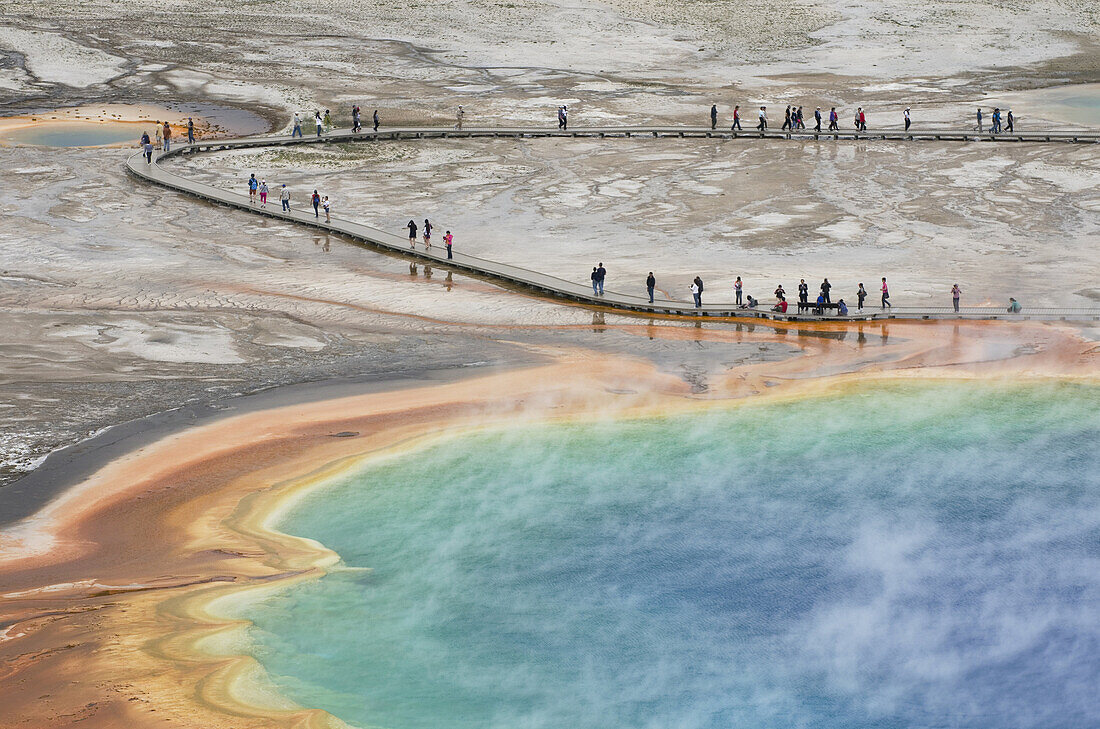 Grand Prismatic Spring, Yellowstone National Park Wyoming.