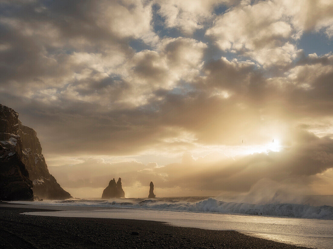 Iceland Dyrholaey Peninsula Sunrise.