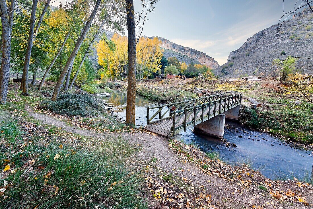 Riaza Canyon Natural Park. Montejo de la Vega de la Serrezuela. Segovia. Castilla Leon. Spain. Europe.