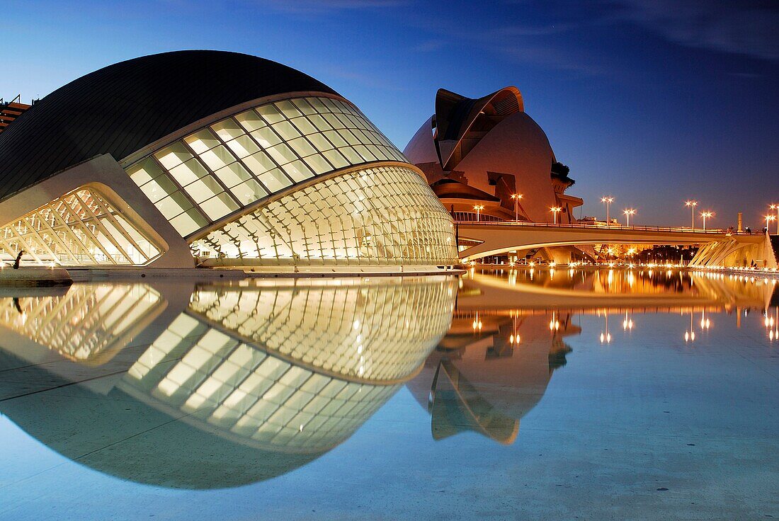 Hemisferic. City of Arts and Sciences in Valencia city, Spain.