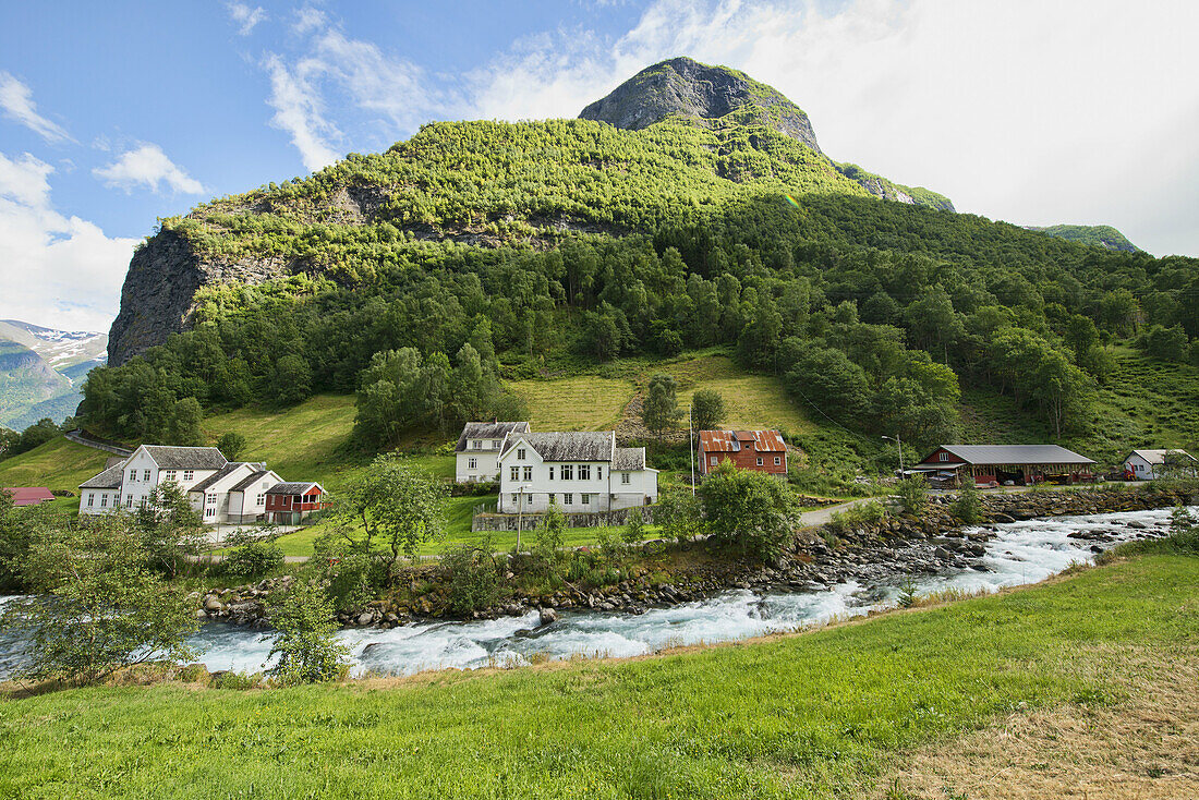 the scenic tourist village of Undredal, Norway.