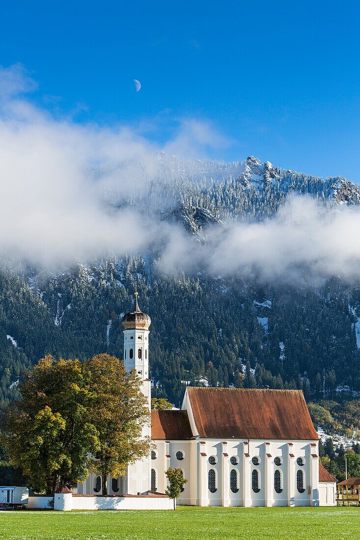 Beautiful Pilgrimage Church St. Coloman near Schwangau, Bavaria, Germany, Europe