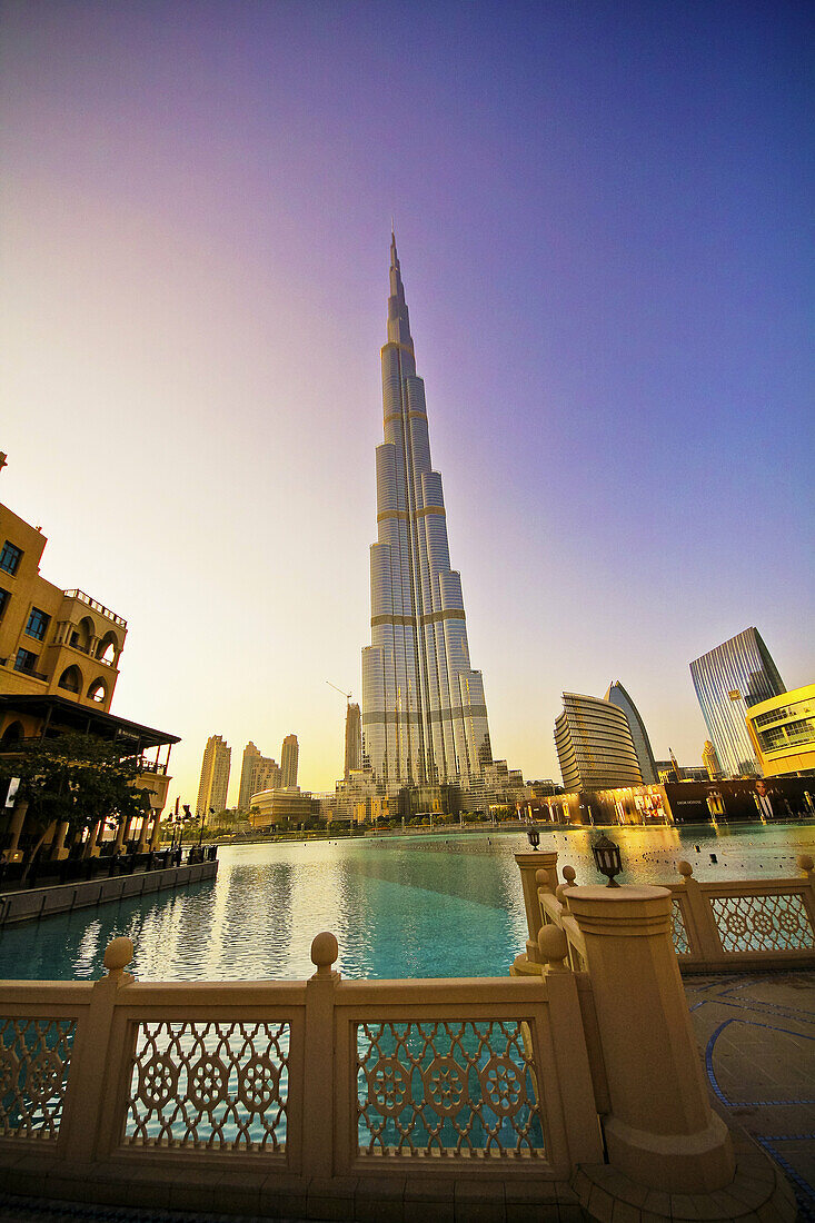 Burj Khalifa, Burj Dubai, the tallest building in the world in downtown Dubai.
