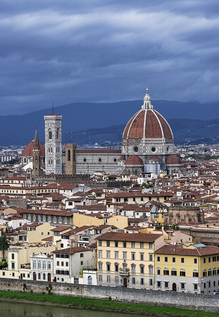 Panoramic view of city and the Duomo architecture, Florence, Italy.