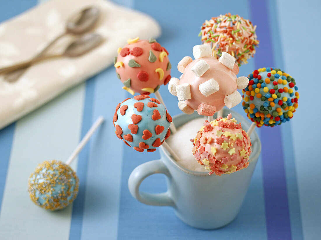 Marshmallow cake pops.