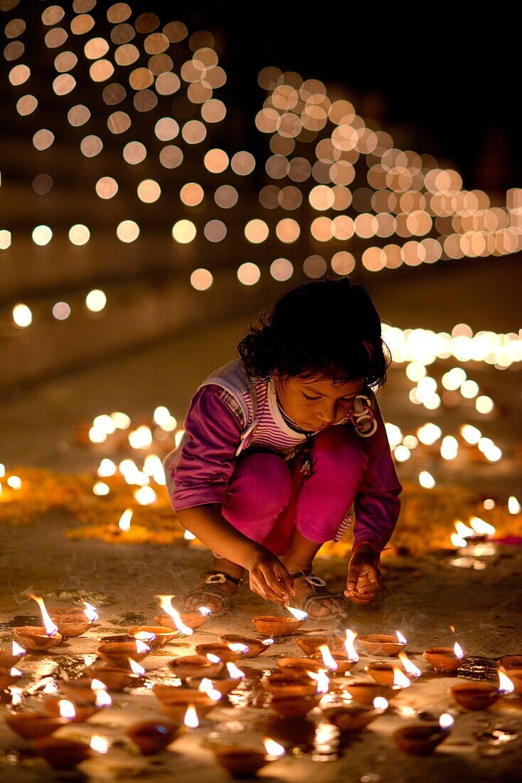 The ghats of Varanasi during Dev Deewapali.