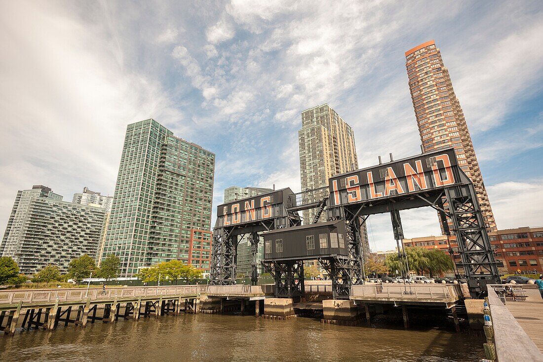 Gantry Plaza State Park, in the neighborhood of Long Island City in New York seen on Saturday, September 26, 2015. The formerly industrial waterfront is experiencing heavy development partially because of it´s proximity to Manhattan