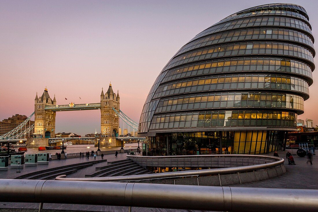 City Hall (London Assembly Building) and The Tower Of London, London, England.