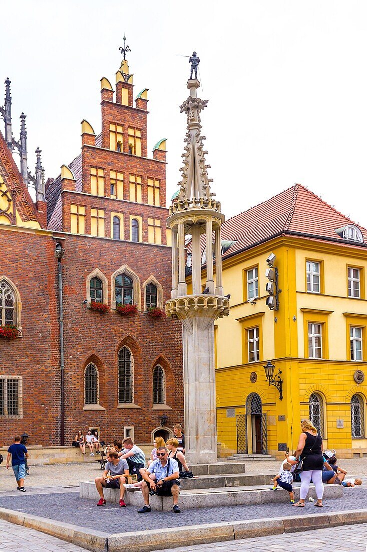 Architecture of the Old Market Square in Wroclaw, Poland.