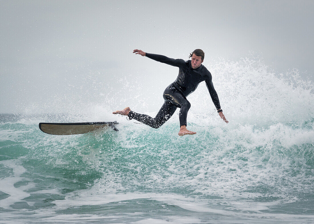 Surfer. Tarifa, Cadiz, Costa de la Luz, Andalusia, Spain, Europe.