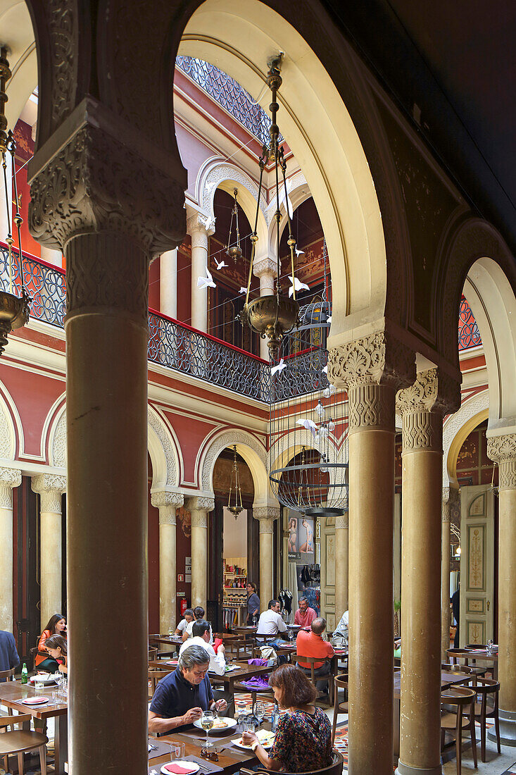 Restaurant in the court yard of Embaixada Shopping Mall, Lisbon