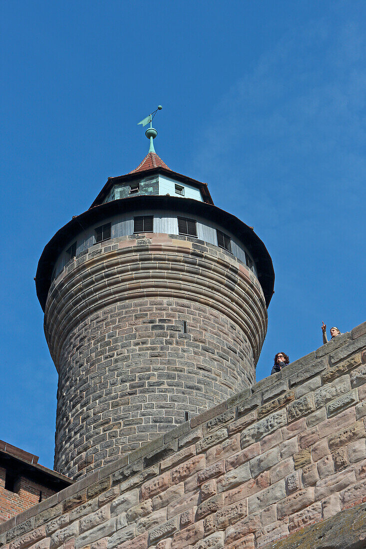 Sinwell tower, Imperial castle Kaiserburg, middle franconia, Nuremberg