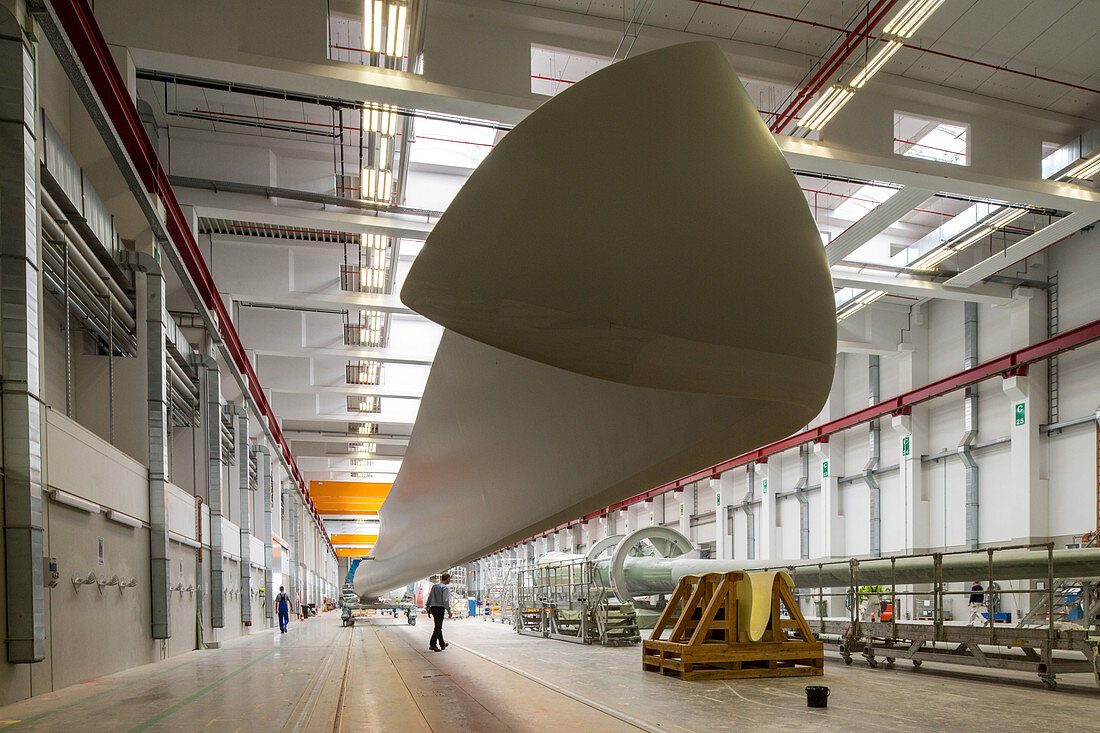 wind turbine factory, enercon, production hall, interior, industry, Aurich, Lower Saxony, northern Germany