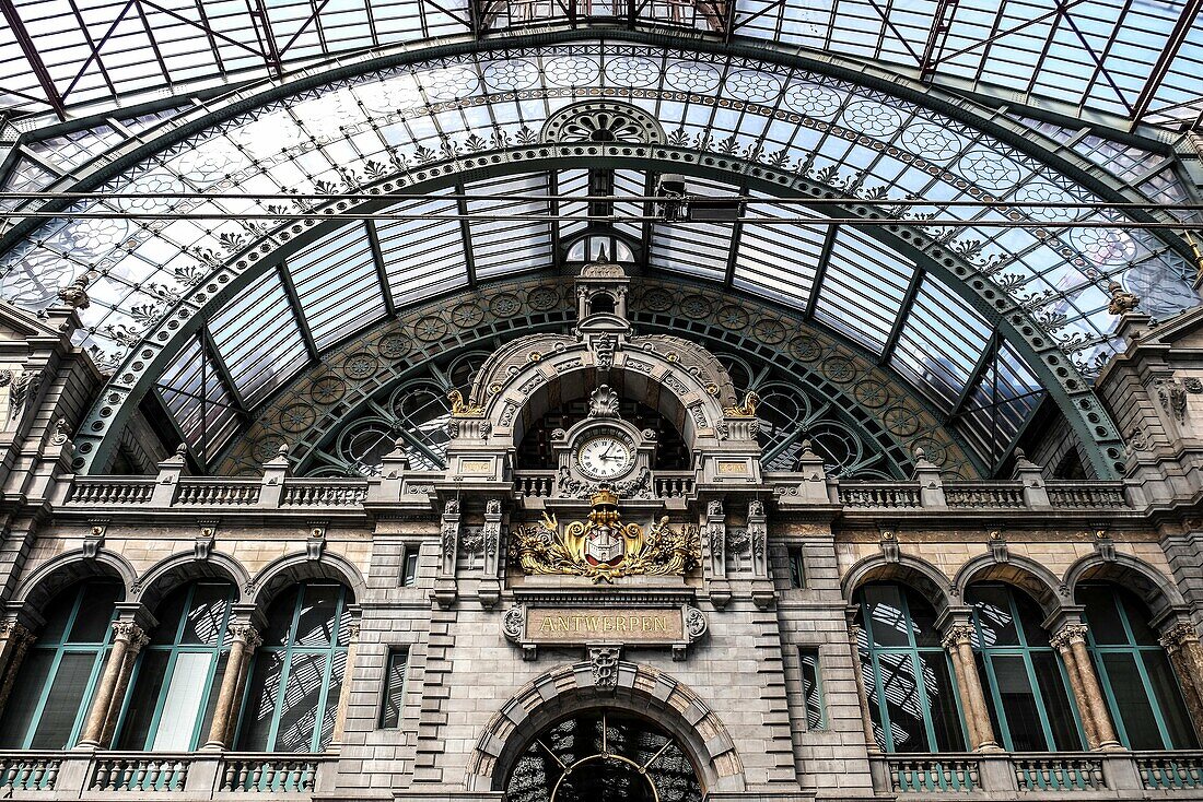 Antwerp-Central railway station, Belgium, Europe.