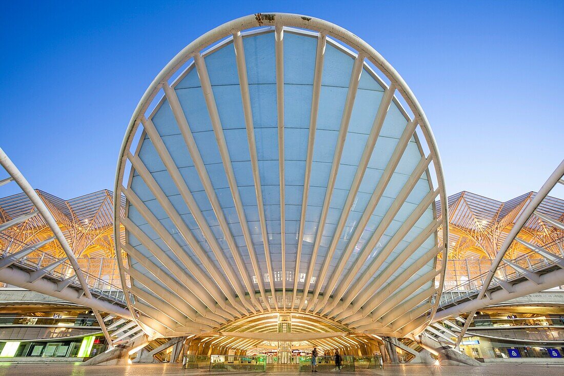 Gare do Oriente in Parque das Nações - Oriente station in Park of the Nations - from Santiago Calatrava architect, Lisboa, Portugal.