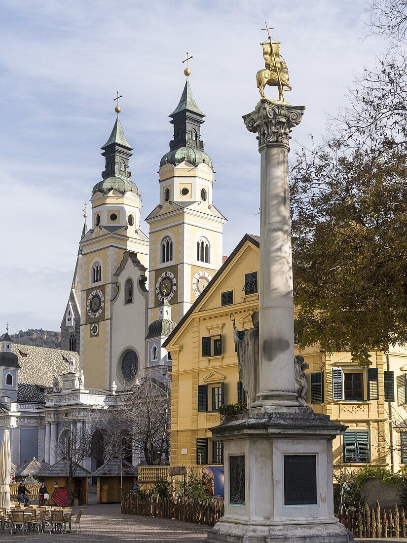 Brixen (Bressanone), view of the cathedral. Europe, Central Europe, South Tyrol, Italy.