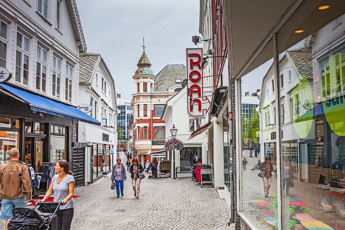 Kirkegata street, Stavanger, Norway.