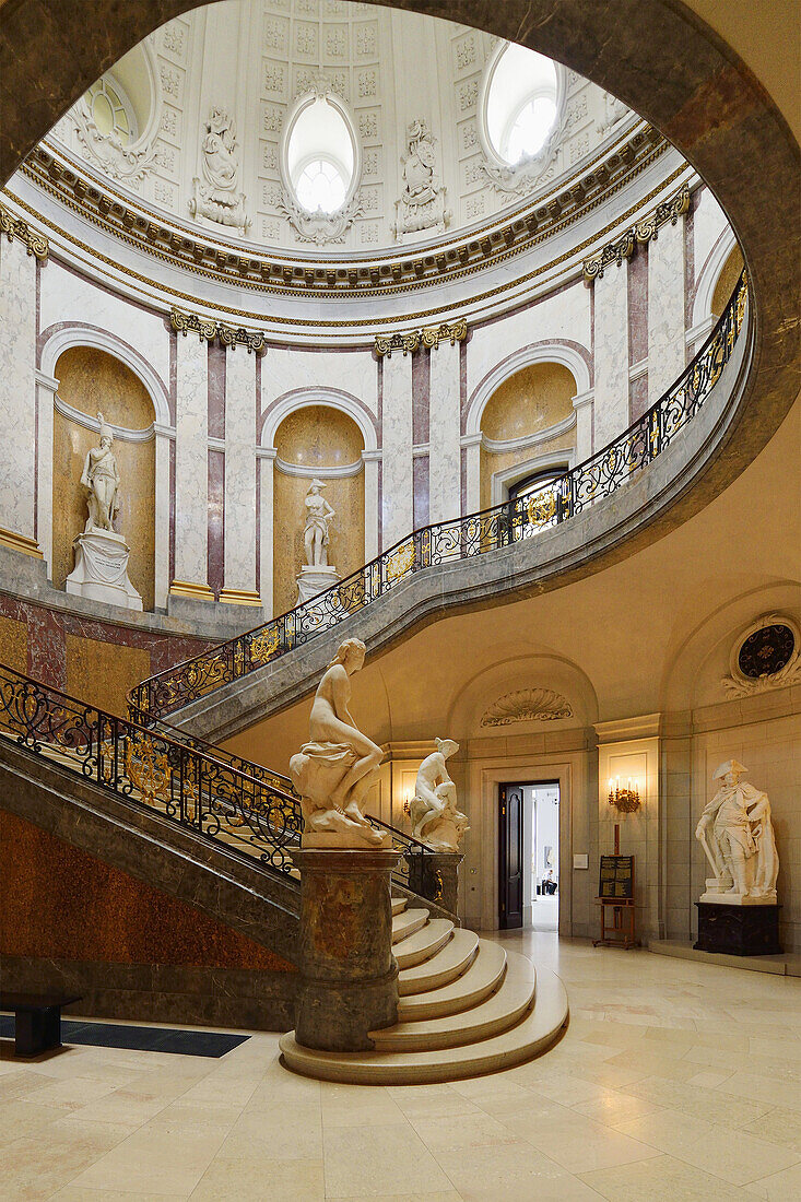 Berlin. Germany. Bode Museum. Oval stairwell of the small dome.