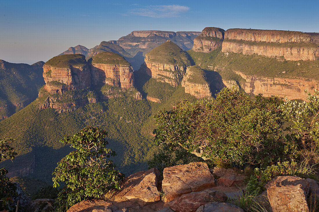 Three Rondavels im Blyde River Canyon, nördliche Drakensberge, Südafrika