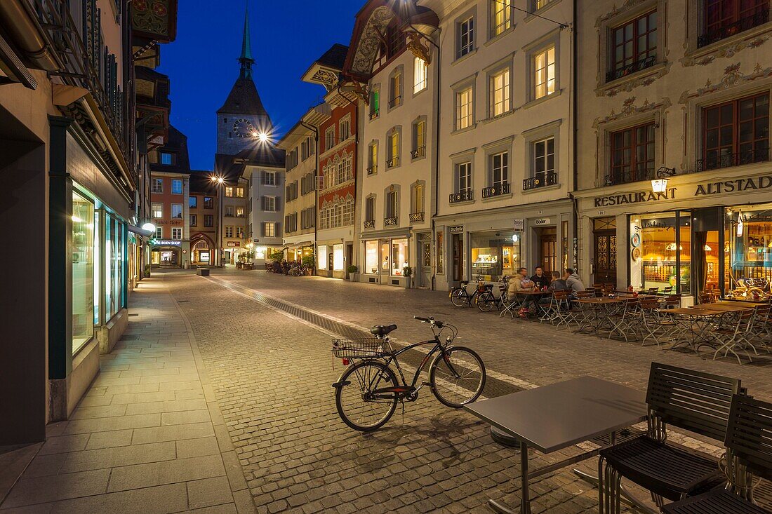 Evening in Aarau, canton Aargau, Switzerland.