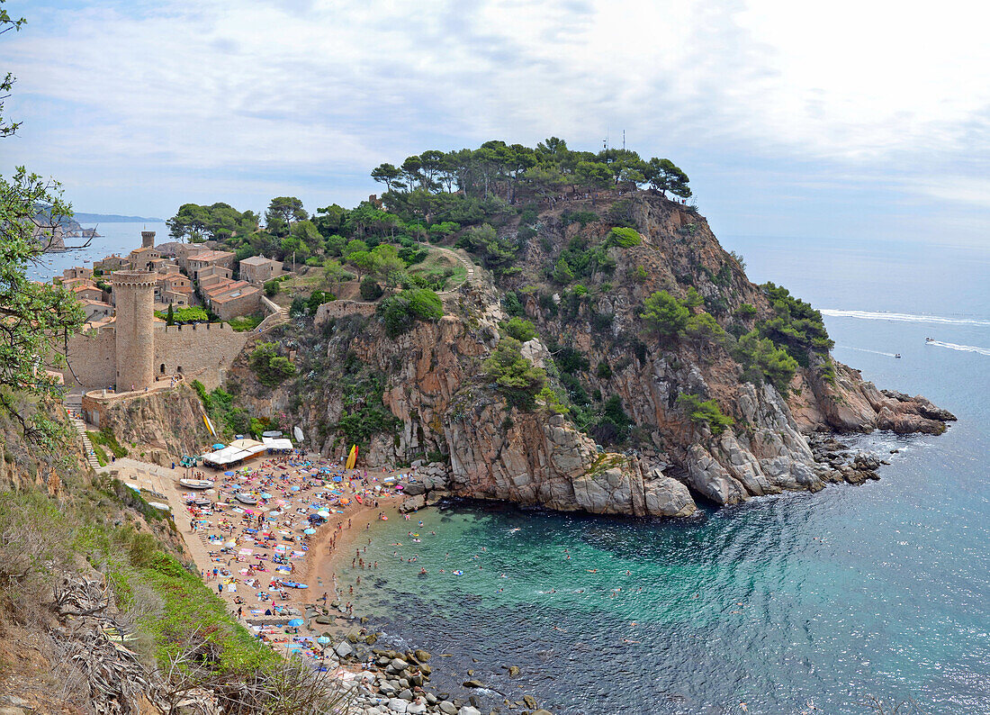 Panoramic view of Tossa de Mar. Costa Brava. Catalonia