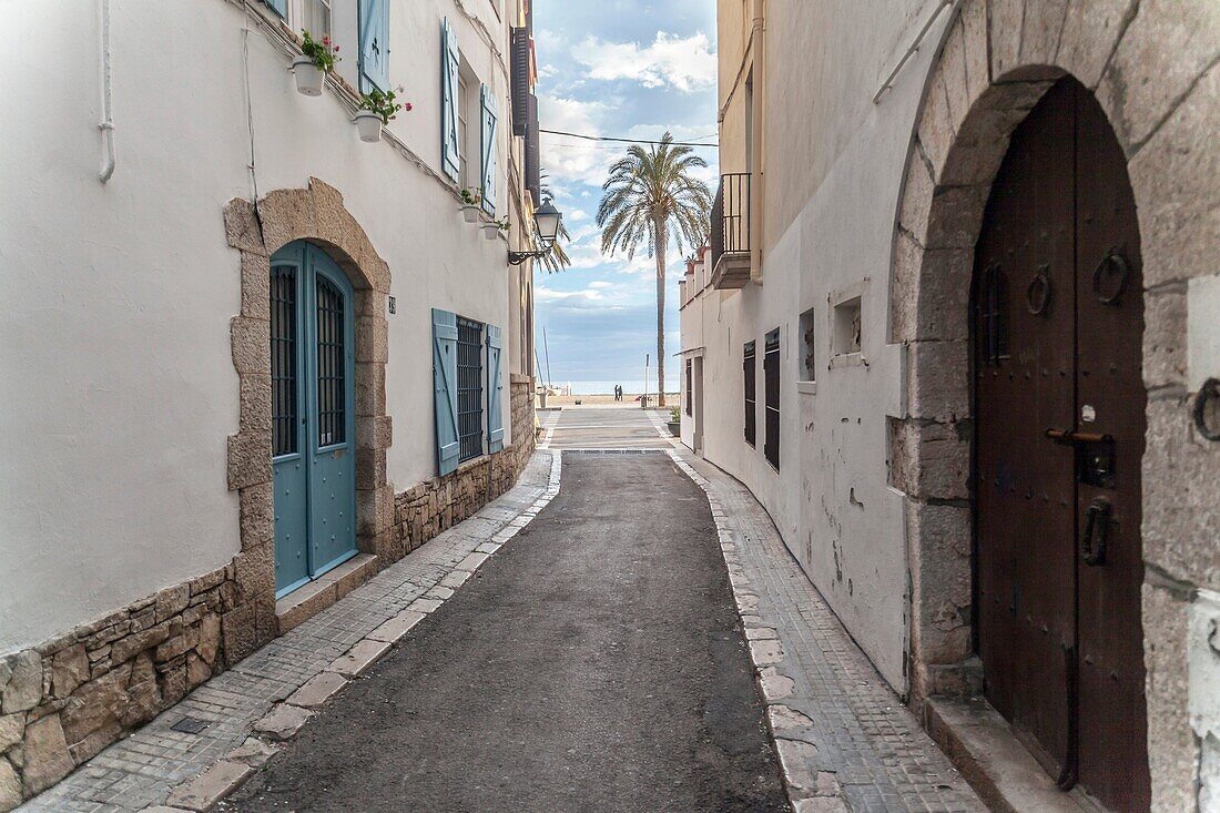 Street in Sitges,Catalonia,Spain.
