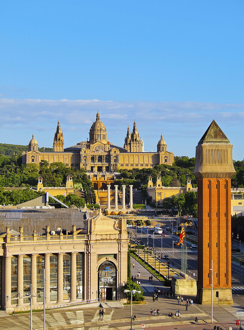 Placa Espanya - Spanish Square in Barcelona, Catalonia, Spain.