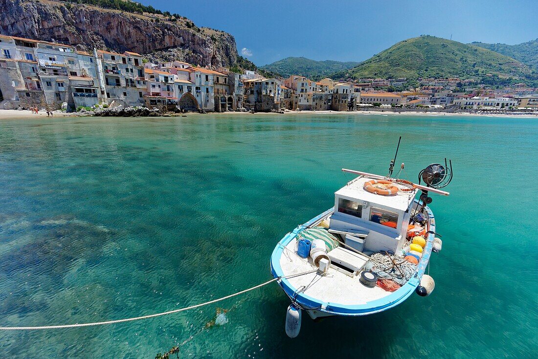 The resort town of Cefalu, near Palermo, Sicily.