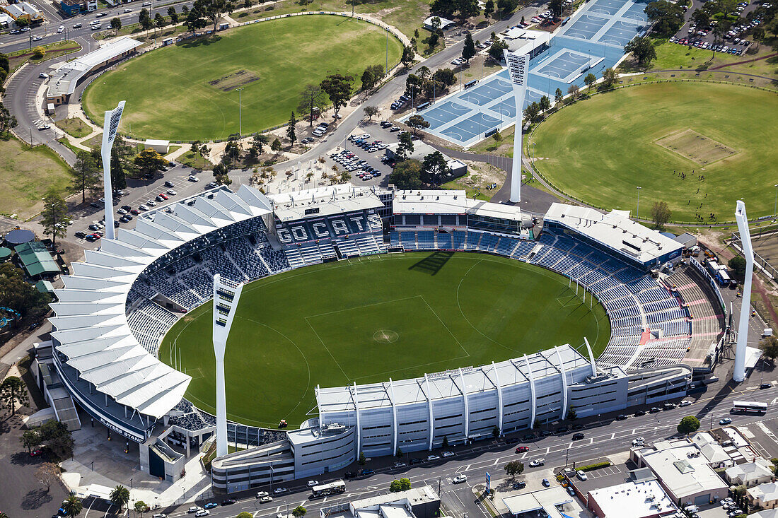 Simmonds stadium in Geelong located at Kardinia Park.