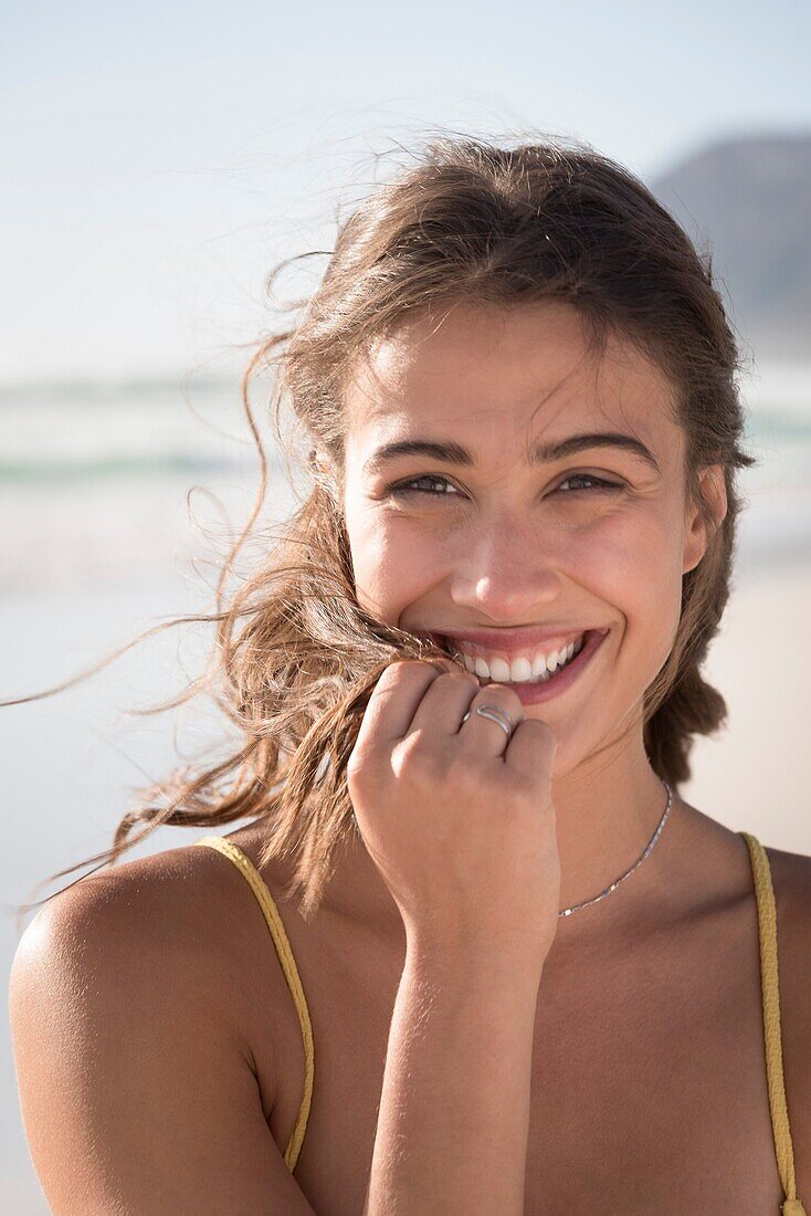 Close-up of a happy young woman