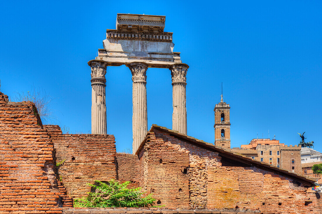 Tempel des Castor und des Pollux, Forum Romanum, Rom, Latium, Italien