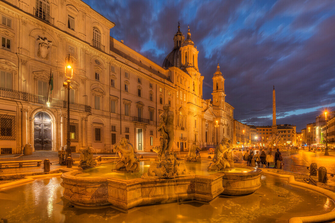 Fontana del Moro, Fontana dei Quattro Fiumi, Piazza Navona, Rome, Latium, Italy
