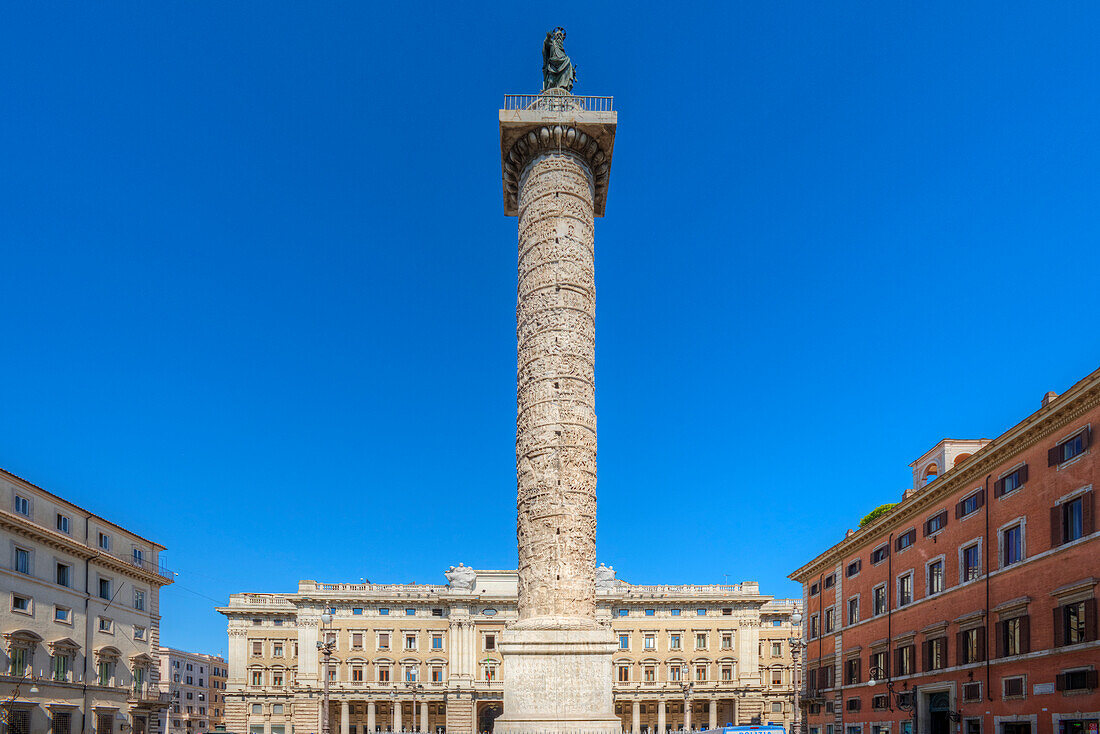 Piazza Colonne, Marc Aurel column, Rome, Latium, Italy