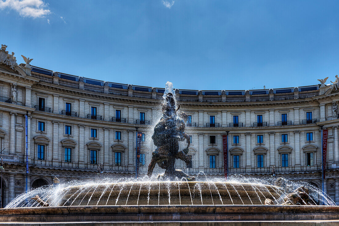 Piazza della Republica, Najaden fountain, Rome, Latium, Italy