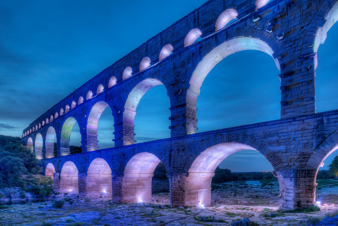 Pont du Gard, Nimes, Gard, Languedoc-Roussillon, Frankreich