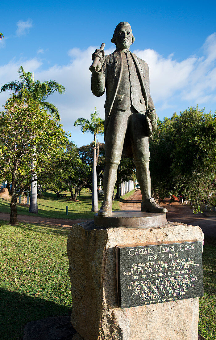 James Cook Statue in Cooktown, Queensland, Australien