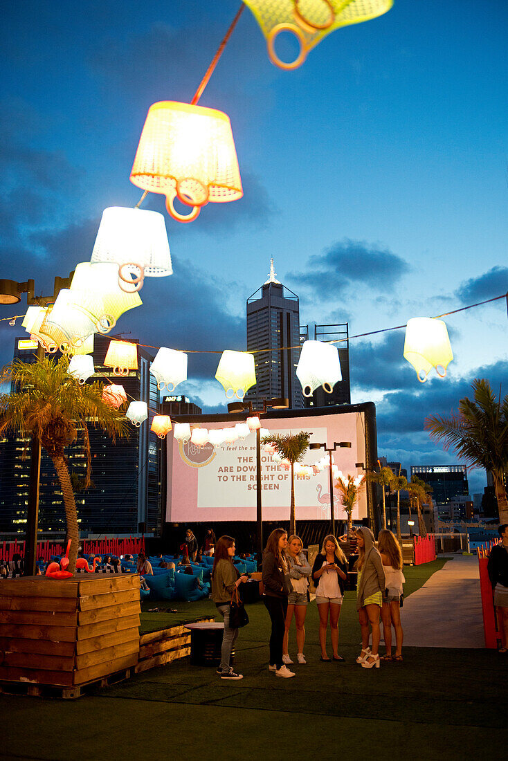 The Rooftop Cinema is situated on the top floor of a car park opposite the city