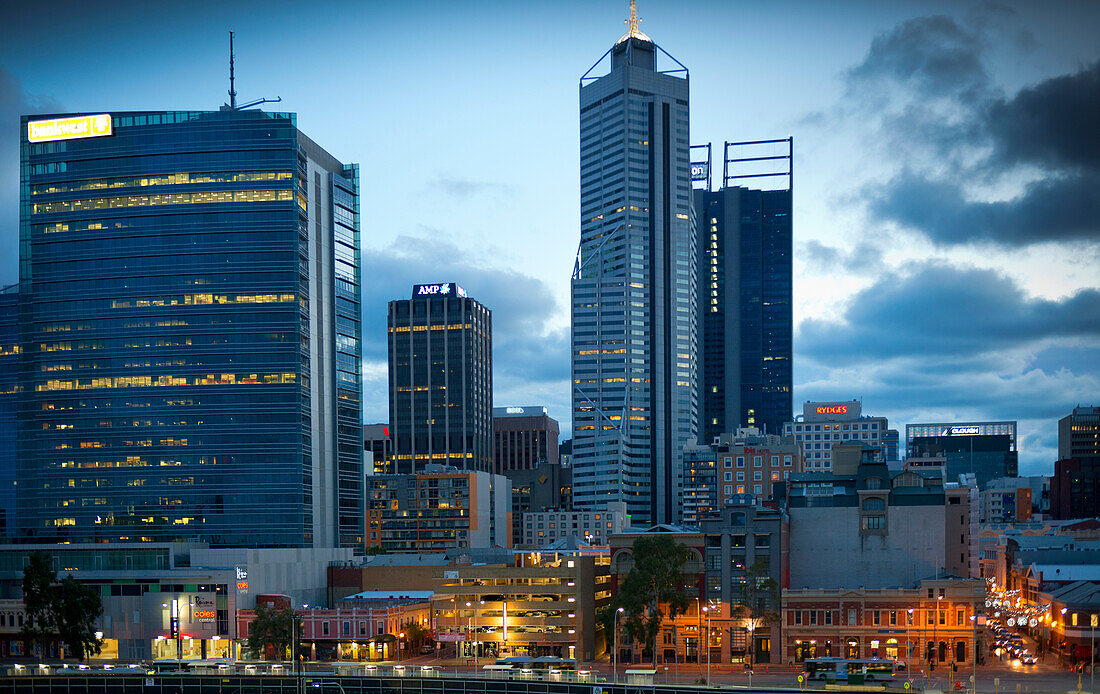 The city skyline of Perth