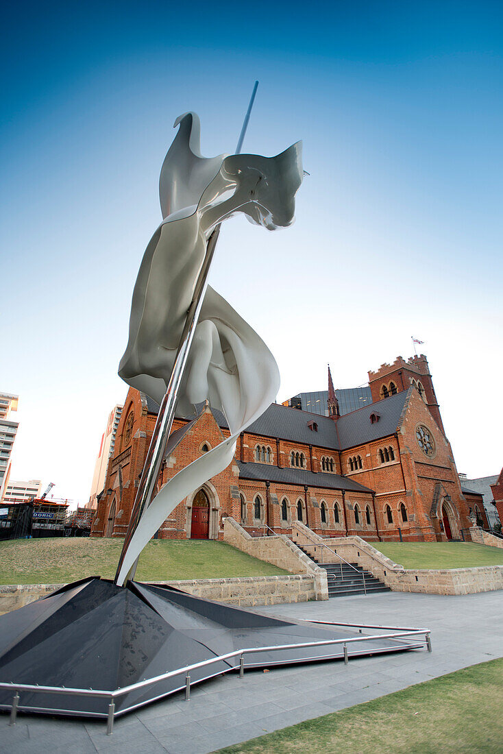 The St. George's Cathedral is one of the historic buildings in the historic centre of Perth