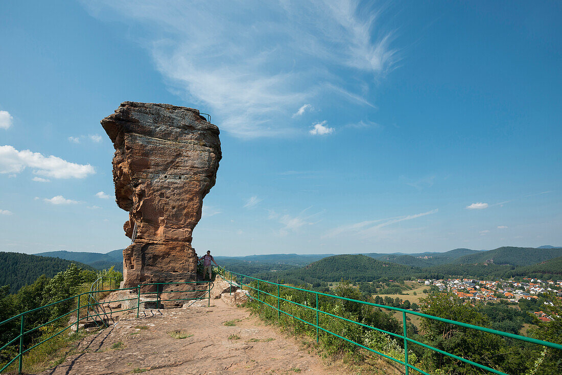 Burg Drachenfels Castle, Palatinate Forest, Rhineland-Palatinate, Germany