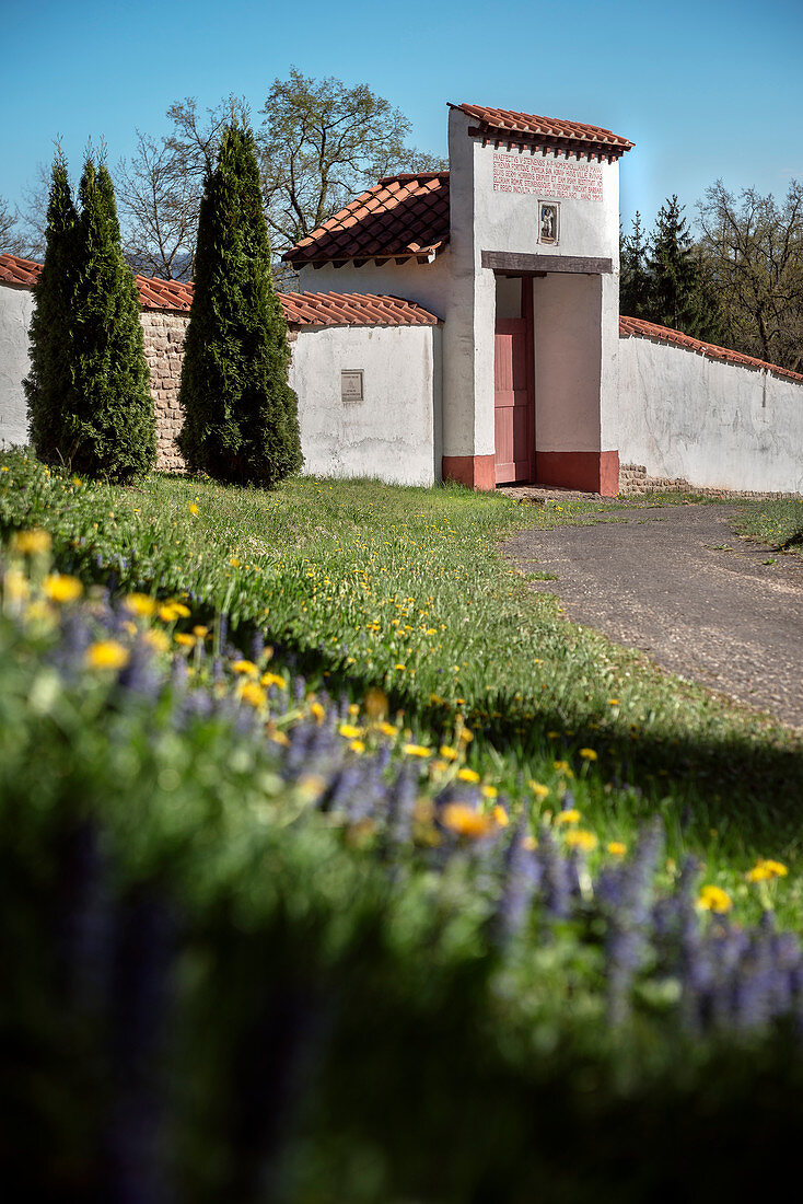 Villa Rustica, Roman open air museum, Zollernalb district, Swabian Alb, Baden-Wuerttemberg, Germany