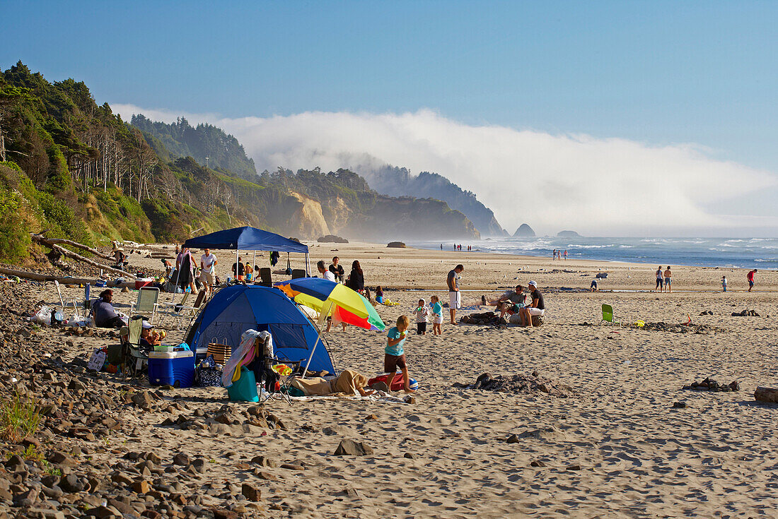 View at the Pacific-Coast , Arcadia Beach , Oregon , U.S.A. , America