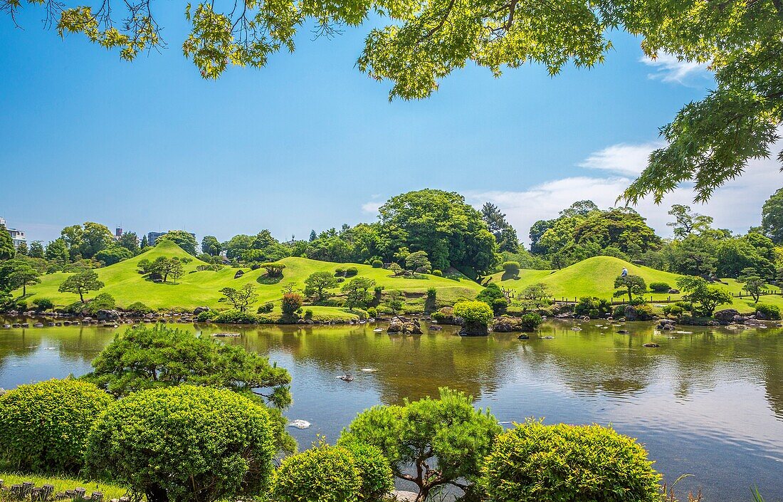 Japan, Kyushu Island, Kumamoto City, Suizenji Garden.