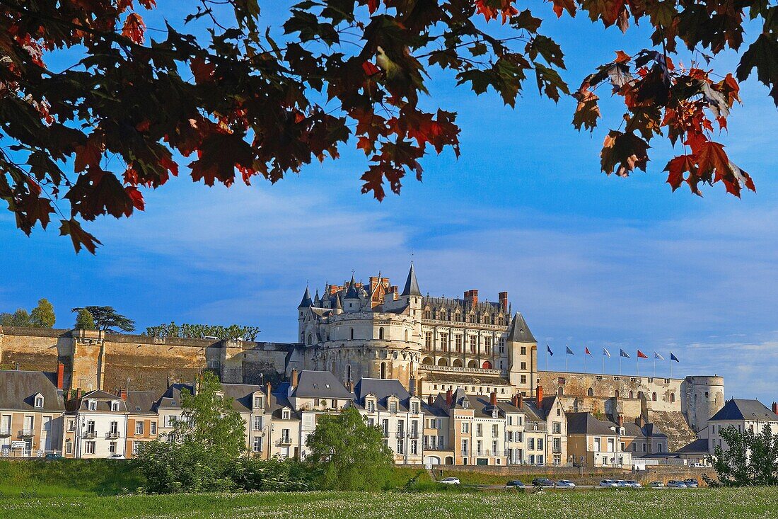 Amboise, Castle, Chateau de Amboise, Amboise Castle Sunset, Indre et Loire, Loire Valley, Loire River, Val de Loire, UNESCO World Heritage Site, France