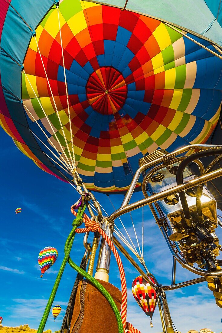 A hot air balloon envelope, Albuquerque International Balloon Fiesta, Albuquerque, New Mexico USA