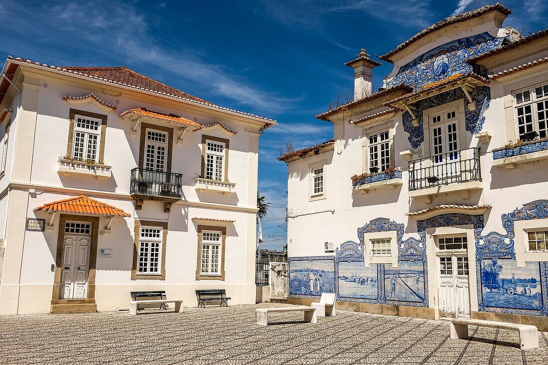 Hauptbahnhof in Aveiro, Portugal.