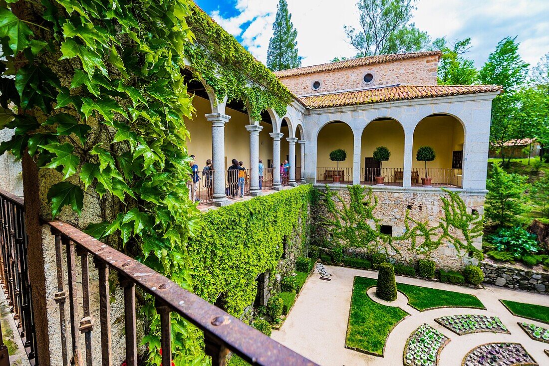 Monastery of Yuste, founded by the Hieronymite Order of monks in 1402, in the small village called Cuacos de Yuste, Cáceres, Extremadura, Spain, Europe.